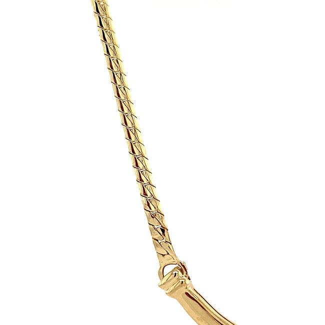 Gouden choker met diamant 14 krt