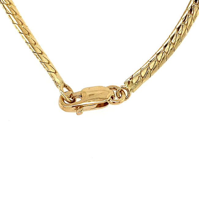 Goldener Choker mit Diamant 14 kt