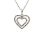 White gold heart pendant with diamond 18 kt