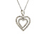 White gold heart pendant with diamond 18 kt