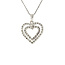 White gold heart pendant with diamond 18 kt