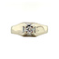 Witgouden ring met diamant 14 karaat