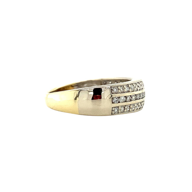 Goldener Ring mit Diamant 14 kt