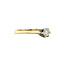 Gold solitaire ring with diamond 14 crt