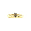 Gold solitaire ring with diamond 14 kt