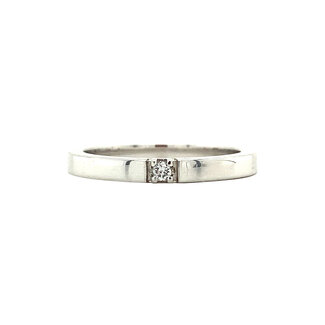 White gold memory ring with diamond 14 kt* new