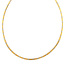 Goldene Omega-Halskette, zweifarbig, 42 cm, 14 Karat
