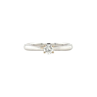 White gold solitaire ring with diamond 14 kt* new