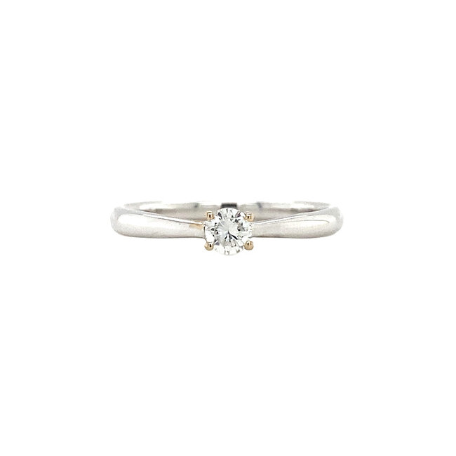 White gold solitaire ring with diamond 14 crt* new