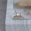 Golden solitaire ring with diamond 1.05ct. 14 kt