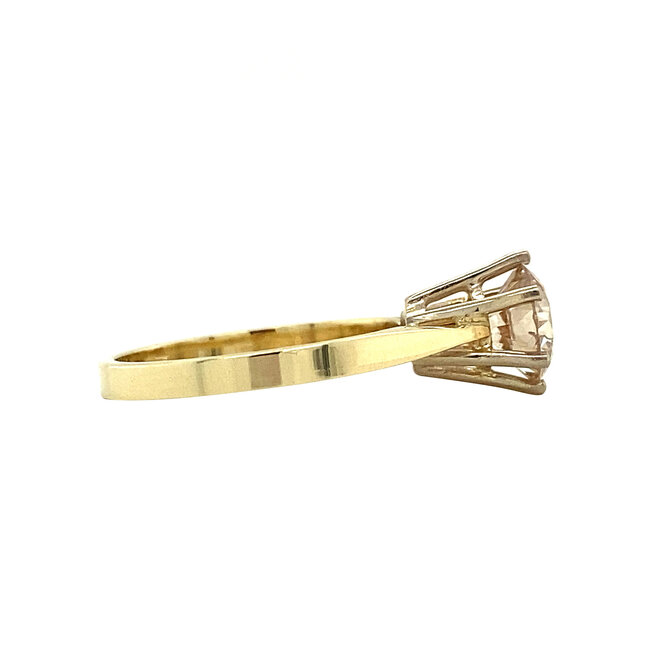 Gouden solitair ring met diamant 1.05ct. 14 krt