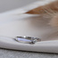 Witgouden solitair ring met diamant 14 krt* nieuw