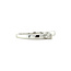 White gold hammered ring with diamond 14 kt* new