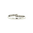 White gold hammered ring with diamond 14 kt* new