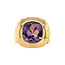Gouden ring met amethist 18 krt