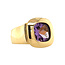 Gouden ring met amethist 18 krt