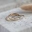Tricolour gold ring 14 kt