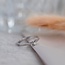 White gold solitaire ring with diamond 14 kt