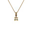 Gouden hanger met glas en zirkonia 14 krt