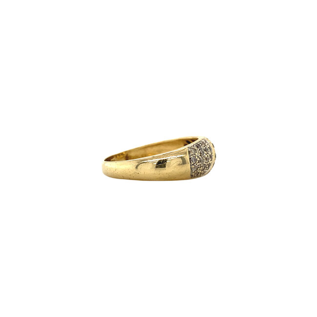 Goldener Ring mit Zirkonia 18 kt