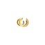 Gold earrings with diamond 18 kt