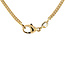Bicolour gouden collier met hanger en diamant 14 krt