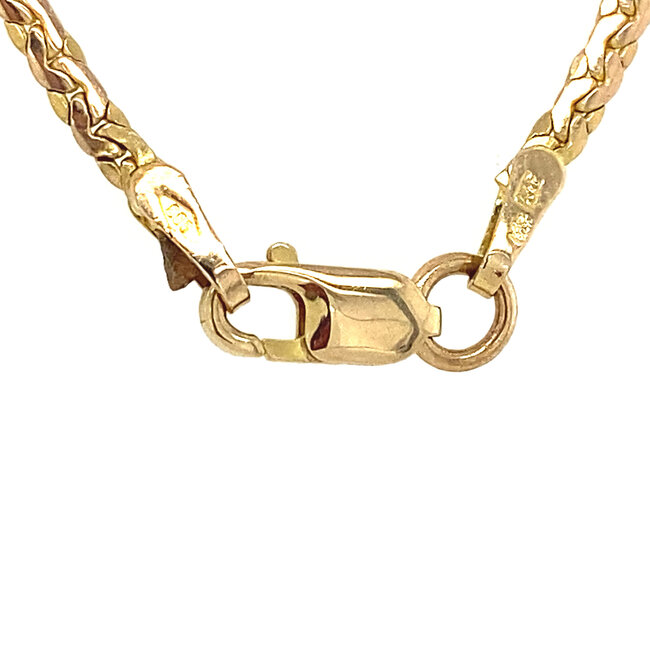 Gouden choker met diamant 14 krt