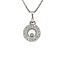 White gold pendant with diamond 18 kt