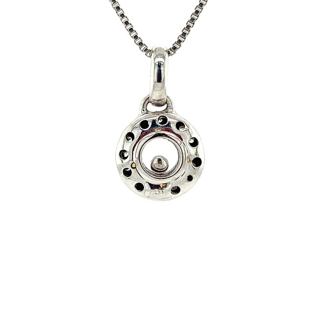 White gold pendant with diamond 18 kt