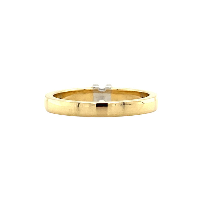 Gouden solitair ring met diamant 14 krt* nieuw
