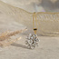 Bicolor-Gold-Entourage-Anhänger mit Diamant 14 Karat