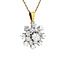 Bicolor-Gold-Entourage-Anhänger mit Diamant 14 Karat