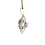 Bicolour gold entourage pendant with diamond 14 kt