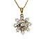 Bicolor-Gold-Entourage-Anhänger mit Diamant 14 Karat