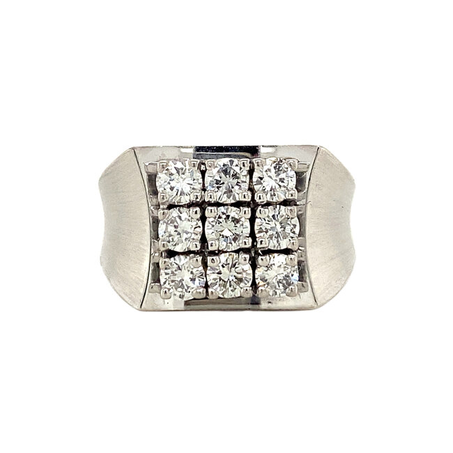 Witgouden ring met diamant 18 krt