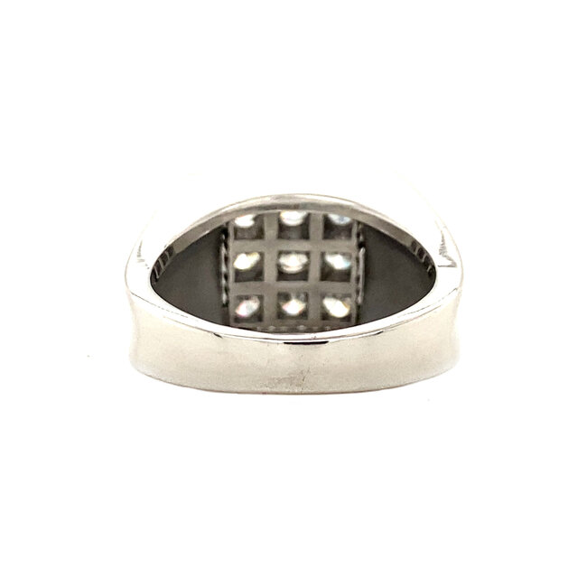 Witgouden ring met diamant 18 karaat