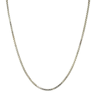 White gold length necklace Venetian 36 cm 14 kt