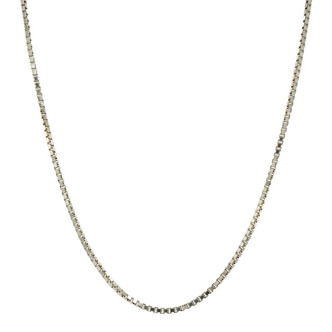 White gold Venetian length necklace 36 cm 14 crt