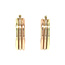 Tricolour golden earrings 14 kt