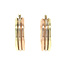 Tricolour golden earrings 14 kt