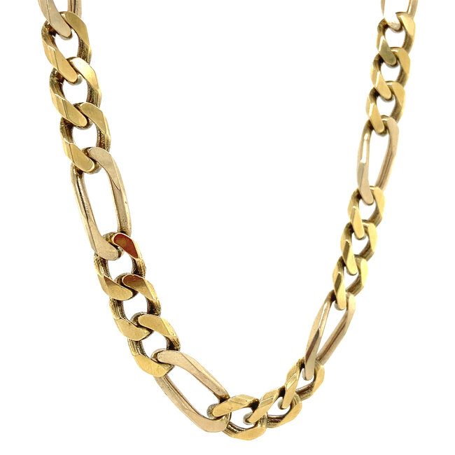 Goldene Figaro-Kette 61 cm 14 kt