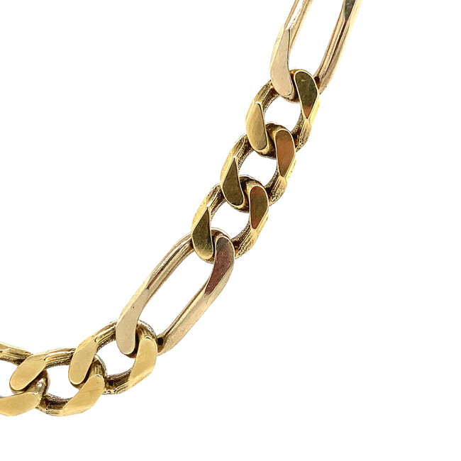 Gouden figaro collier 61 cm 14 krt