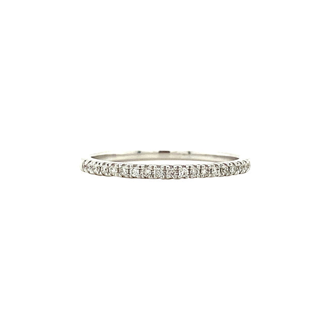 Witgouden rijring met diamant 14 krt* nieuw