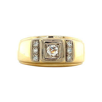 Goldring mit Diamant 13 Karat