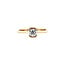 Gold solitaire ring with diamond 0.45ct. 14 kt