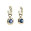 White gold hinged hoop earrings with iolite from Bron Jewelry 14 kt