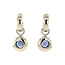 White gold hinged hoop earrings with iolite from Bron Jewelry 14 kt