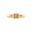 Goldring mit Prinzessdiamant 18 Karat