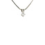 White gold solitaire pendant with diamond 14 kt* new