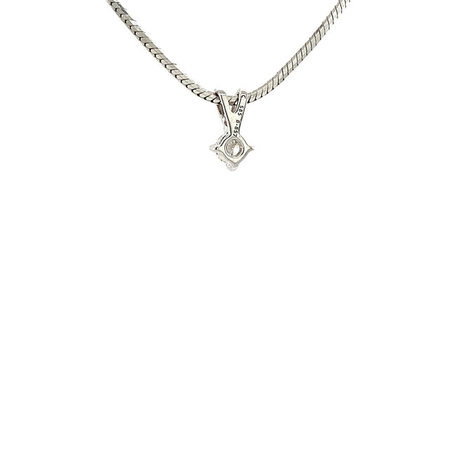 White gold solitaire pendant with diamond 14 kt* new